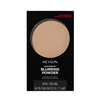 Revlon Face Powder, PhotoReady Blurring Face Makeup, Longwear Medium- Full Coverage with Flawless Finish, Shine & Oil Free-Fragrance Free, 010 Fair Light, 0.30 Oz