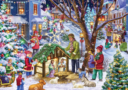 Vermont Christmas Company Neighborhood Nativity Advent Calendar with Nativity Story