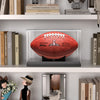 KKU Football Display Case, Acrylic Football Case Display Case Autographed Football Holder, No Assembly Required Football Display Box with Removable Built-in Football Display Stand