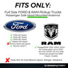 RONIN FACTORY Truck Antenna for Ford F150 F250 F350 Super Duty Raptor Bronco Lightning Dodge RAM 1500 Accessories - Anti Theft - Carwash Safe - Short Antenna F150 (4 Inch)