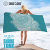 Sand Cloud Turkish Beach Towel - Sand Proof - 100% Certified Organic Turkish Towel - Quick Dry Towel for Beach, Blanket or Bath Towel - As Seen on Shark Tank - Mandala Sea Turtle Green