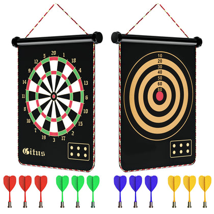 Gitus Magnetic Dart Board Indoor Outdoor Games for Kids with 12 Darts, Gifts for Teenage Boys Teen Boys Gifts Ideas Toys Gifts for 8 9 10 11 12 13 Year Old Boys Game Room Decor