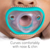 Nanobebe Baby Pacifiers 0-3 Month - Orthodontic, Curves Comfortably with Face Contour, Award Winning for Breastfeeding Babies, 100% Silicone - BPA Free. Baby Registry Gift 4pk, Sage/White
