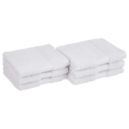 Amazon Basics Egyptian Cotton Washcloths, Pack of 6, Pristine Snow, 12