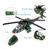 HAPTIME Military Helicopter Toy with Lights and Sounds, Pull Back Army Plane Airplane for Kids Children Boys Girls 11.2 inch (Green)