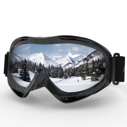 KIFACI OTG Ski Goggles Adult, UV Protection Snowboard Goggles Anti Fog, Ski Snow Goggles Men Women