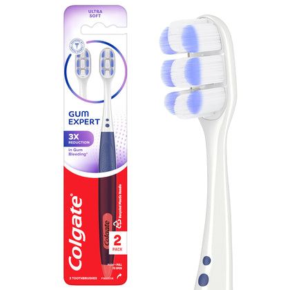 Colgate Gum Expert Ultra Soft Toothbrush, 2 Pack