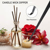 5 in 1 Candle Accessory Set, Candle Wick Trimmer Cutter, Candle Snuffer & Candle Wick Dipper,USB Electric Lighter And Storage Tray Plate for Candle Lover Gift, Stainless Steel Candle Care Kit (Black)