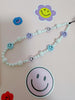Drawwind Phone Charm Strap Universal Cell Phone Lanyard Wrist Strap Beaded Phone Chain String Handmade Phone Case Accessories for Women Girls (Smiley Face)