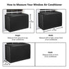 Aozzy Air Conditioner Covers for Window Units Ac Cover for Outside Unit Winter Outdoor Heavy Duty Waterproof Insulation Defender with Adjustable Straps 17