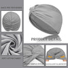 ASKNOTO 4 Pieces Soft Hair Turbans, Pre Tied Headwrap Knot Pleated Chemo Headwear for women