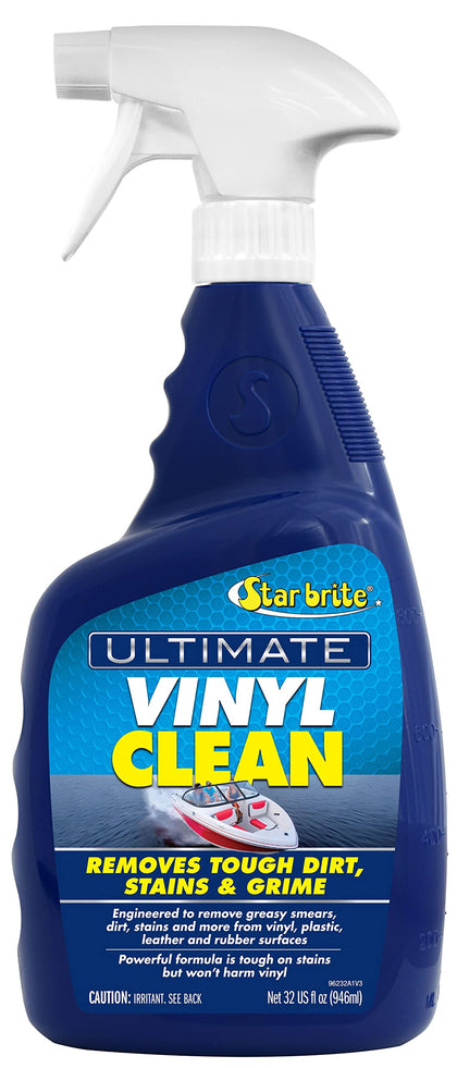 STAR BRITE Ultimate Vinyl Clean Spray - Multi-Surface Cleaner for Auto, RV, Home & Boat Upholstery - Vinyl, Rubber, Leather, Plastic + Interior & Exterior Trim - 32 OZ (096232)