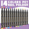 Dog Nail Polish Pen, 14 Colors Pet Nail Polish Set to DIY Beautiful Dog Nails Ideas, Creative Dog Accessories Nail Polish Pens Quick Dry & Easy to Use (A)
