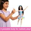 Barbie My First Barbie Preschool Doll, Renee with 13.5-inch Soft Posable Body & Black Hair-Plush Squirrel & Accessories