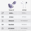 Tempo 30 Lavender Wireless Earbuds for Small Ears Women, Purple Bluetooth Earbuds for Small Ear Canals, Loud Bass Ear Buds Wireless Bluetooth Earbuds for iPhone, Android Earbuds Wireless Bluetooth Mic