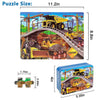 LELEMON Puzzles for Kids Ages 4-8,Construction Site 100 Piece Puzzles for Kids,Educational Kids Puzzles Jigsaw Puzzles in a Metal Box,Children 100 Piece Puzzle Games Puzzle Toys for Girls and Boys