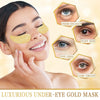 Danvisit 60 Pcs Under Eye Patches Wrinkle Treatment for Women, 24K Gold Eye Mask for Removing Dark Circles and Puffiness