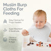 KiddyCare Muslin Burp Cloths - Burp Clothes for Baby Girl/boy, Organic Baby Clothes Burping Cloths for Babies - 6 Layers absorbance, Baby Burp Cloth (4 Pack (10x20 inches))