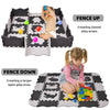 25 PCs Kids Play Mat Interlocking Foam Floor Tiles, Animal Styles Puzzle Mat Soft Non-Toxic Crawling Foam Mat with Fence, Activity Playmat for Toddlers Room Décor