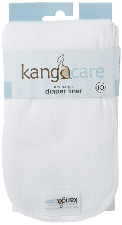 Kanga Care Reusable Microchamois Cloth Diaper Liner Use with Baby Creams or Balms (10 Pack)