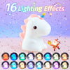 One Fire Unicorn Night Lights for Girls Bedroom,16 Colors Cute Night Light for Kids, LED Rechargeable Unicorn Lamp, Unicorn Gifts for Girls Room Decor, Silicone Baby Night Light Kids Night Light Lamp