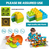 JIXIn Marble Run Building Blocks Compatible with LEGO DUPLO/3-IN-1 Multiplayer/Gear Handle Fun Marble Maze Blocks Building Toy Set/164 PCS Classic Bricks/Gift Kids Toys for Boys/Girls Age 3 4 5 6 7 8+