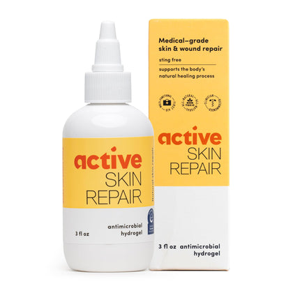 Active Skin Repair Hydrogel - Natural & Non-Toxic First Aid Ointment & Antiseptic Gel for Minor Cuts, Wounds, Scrapes, Rashes, Sunburns, and Other Skin Irritations (Single, 3 oz Gel)