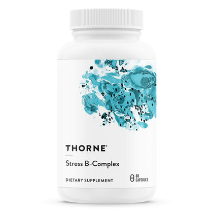 THORNE Stress B-Complex - Vitamins B2, B6, B12, and Folate in Highly-Absorbable and Active Forms - Extra Vitamin B5 for Adrenal Support, Stress Management and Immune Function - 60 Capsules