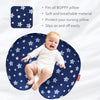 2 Pack Nursing Pillow Cover Grey and Navy for Infant, Snug Fits Boppy Nursing Pillows, Breastfeeding Nursing Pillow Slipcovers Super Soft, for Breastfeeding Moms, with Star Print