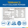 Terranics Multi Collagen Powder Type I II II V X with Biotin VC Hyaluronic Acid, Paleo & Keto Friendly, Skin Hair Nail & Joint Support, Bovine Marine Chicken & Eggshell, Unflavored