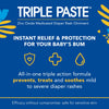 Triple Paste Diaper Rash Cream for Baby - 3 oz Tube - Zinc Oxide Ointment Treats, Soothes and Prevents Diaper Rash - Pediatrician-Recommended Hypoallergenic Formula with Soothing Botanicals