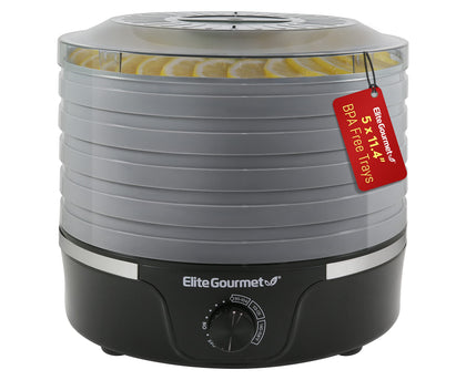 Elite Gourmet EFD319BNG Food Dehydrator, 5 BPA-Free 11.4
