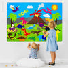 WATINC Dinosaur Felt-Board Stories Set 3.5Ft 37Pcs Preschool Dinosaurs Classification Storytelling Flannel Roar Volcano Ancient Animal Theme Early Learning Play Kit Wall Hanging Gift for Toddlers Kids