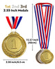 Jauisus 3 Pcs Gold Silver Bronze Medals 1st 2nd 3rd Place Award Medals for Awards for Kids Adults, Olympic Style Winner Awards for Sports, Party, Tournaments, Prizes, Competitions (Metal, 2.55 Inch)