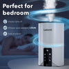 Humidifiers for Bedroom Smart Control - Dual Mist Cool & Warm Mist Humidifier 4L Big Capacity Top Fill Water Tank, Quie Humidifier, for Large Rooms Home Living Office Baby - Ultrasonic Humidifier