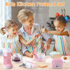 Kitchen Appliances Toys, Kids Play Kitchen Accessories Set,Pretend Kitchen Toys for Kids Ages 4-8,Coffee Maker,Mixer,Toaster That Works, for Girls Ages 3+