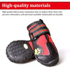 CovertSafe& Dog Boots for Dogs Non-Slip, Waterproof Dog Booties for Outdoor, Dog Shoes for Medium to Large Dogs 4Pcs with Rugged Sole Black-Red, Size 6: ?2.9''x2.5'')(L*W) for 52-70 lbs