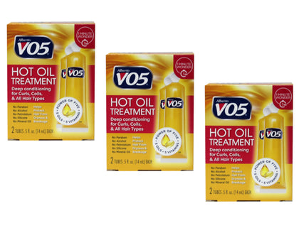 Vo5 Hot Oil Therapy Treatment 2 Count 0.5 Ounce (14ml) (3 Pack)