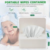 Baby Wipes Dispenser, Wipe Holder for Baby & Adult,Keeps Wet Tissue Fresh, Non-Slip Wipes Case, Wipe Container with Sealing Design Lid (1-White)