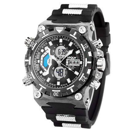 SIBOSUN Watch for Men Mini Focus LED Digital Wrist Watch, Military Watches Multifunctional, Big Face Oversize Mens Sports Watches Stopwatch Waterproof