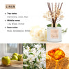 Molensun Reed Diffuser Set 6.7oz, Clean Linen Premium Essential Oil Scented Diffuser with Sticks, Fragrance Preserved Real Flower Refill Diffuser Home Decor for Bathroom Office - Gifts House Warming