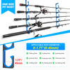 PLUSINNO H5 Horizontal Fishing Rod/Pole Holders for Garage, Wall or Ceiling Mounted Fishing Rod Rack, Aviation Aluminum Fishing Pole Holder Holds up to 5/10/20 Rod or Combos or Nets Storage Racks