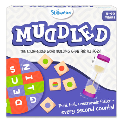 Skillmatics Word Building Game - Muddled, Fast-Paced Word Building Game, Fun for Kids & Families, Gifts for Boys & Girls Ages 8, 9, 10, & Up