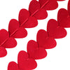 72 Red Hearts Felt Garland - NO DIY - Valentines Day Red Heart Hanging String Garland - Valentines Day Decor - Valentine Decorations - Valentines Wedding Anniversary Birthday Party Supplies