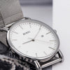 BUREI Men's Wrist Watches,Minimalist Analog Quartz Watches for Men with Mesh Band,Gifts for Men