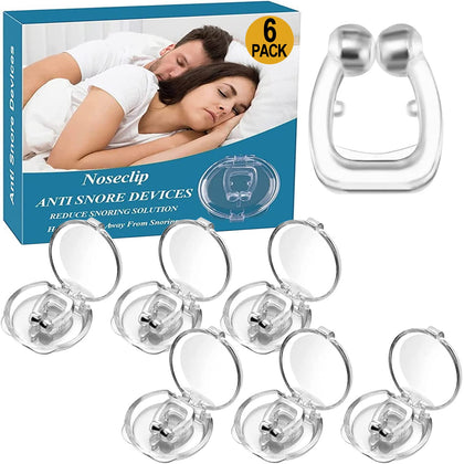 Anti Snoring Devices - Silicone Magnetic Anti Snoring Nose Clip, Snoring Solution - Comfortable Nasal to Relieve Snore, Stop Snoring for Men and Women (6 PCS)
