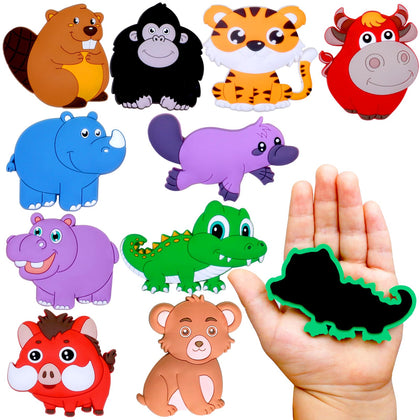 SUPINEEDO Refrigerator Magnets for Toddlers 1-3, Animal Fridge Magnets for Toddlers, Full Back Fridge Magnets for Kids, Rubber Cute Magnets for Babies, Refrigerator Magnets for Kids Magnetic Toys