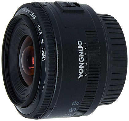 YONGNUO YN35mm F2 Lens 1:2 AF/MF Wide-Angle Fixed/Prime Auto Focus Lens for Canon EF Mount EOS Camera Black