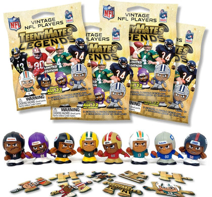 Teenymates Party Animal Legends 2022 NFL Series 1 Figures Blind Bags Gift Set Party Bundle - 4 Pack