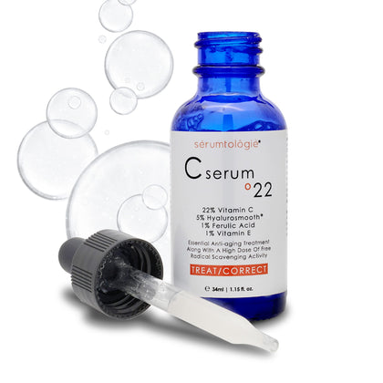 serumtologie C Serum 22 - Pure Vitamin C Serum for Face with Hyaluronic Acid & Ferulic Acid | Potent Anti-Aging Serum for Dark Spots, Fine Lines and Wrinkles | Brightening Serum - 1.15 Fl Oz